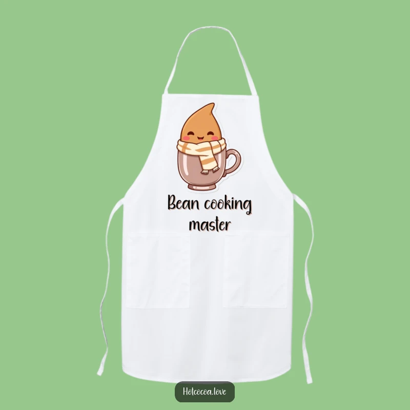 Funny Cocoa Bean Apron: Cozy Kitchen Wear for Coffee Lovers Gift