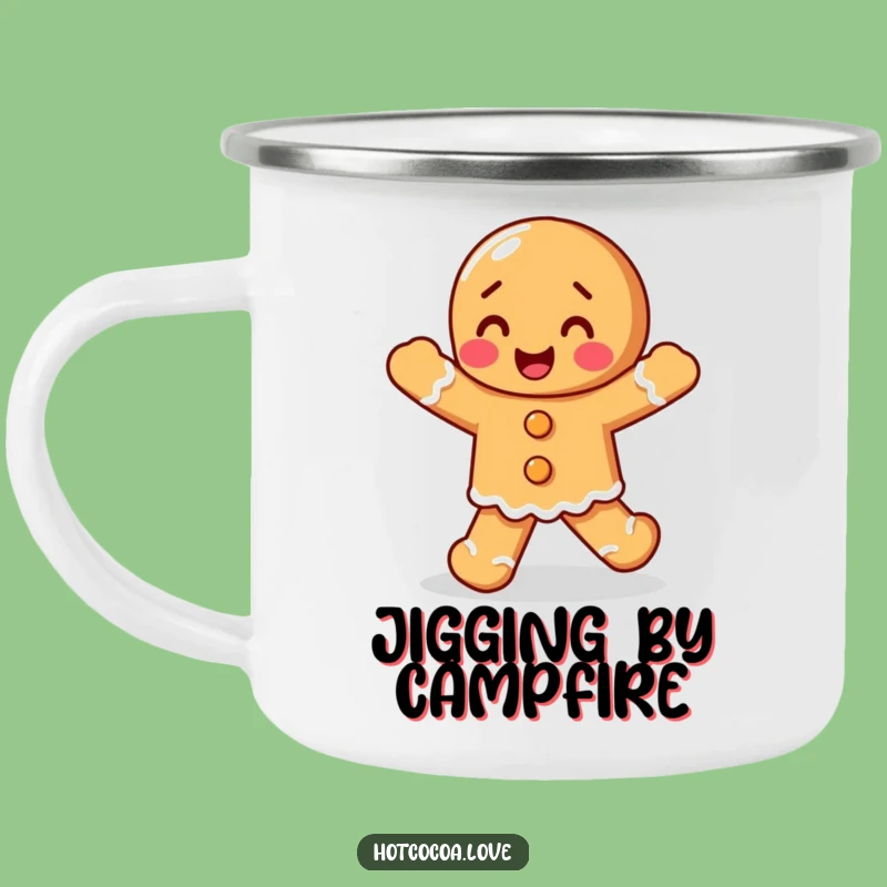 Funny Gingerbread Jig Camping Mug: Add Festive Cheer to Outdoors