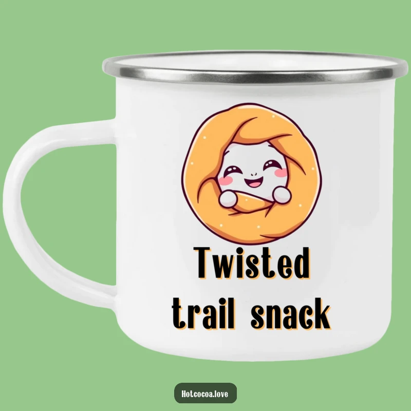Funny Pretzel Knot Camping Mug: Enjoy Twisted Treats Outdoors