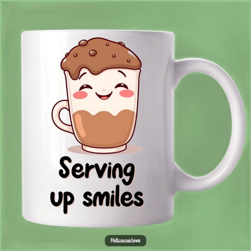 Funny Grinning Hot Chocolate Mug - Hilarious Camera Ready Drinkware Gift