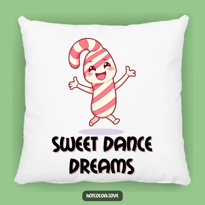 Cozy Up with Cheer: Funny Candy Cane Dance Pillow