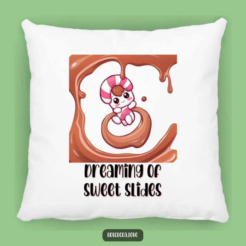 Funny Candy Cane Slide Pillow: Cuddle Up with Festive Sweetness!