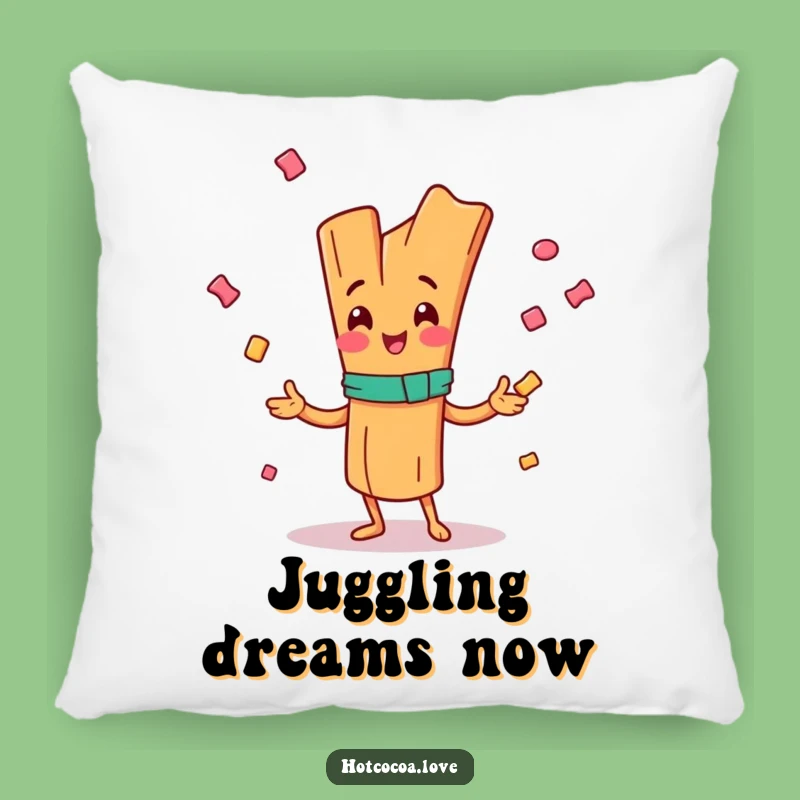 Funny Happy Cinnamon Stick Pillow - Juggling Candy Comfort