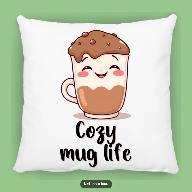 Funny Hot Chocolate Mug Pillow - Comfy & Hilarious Accent Piece Gift