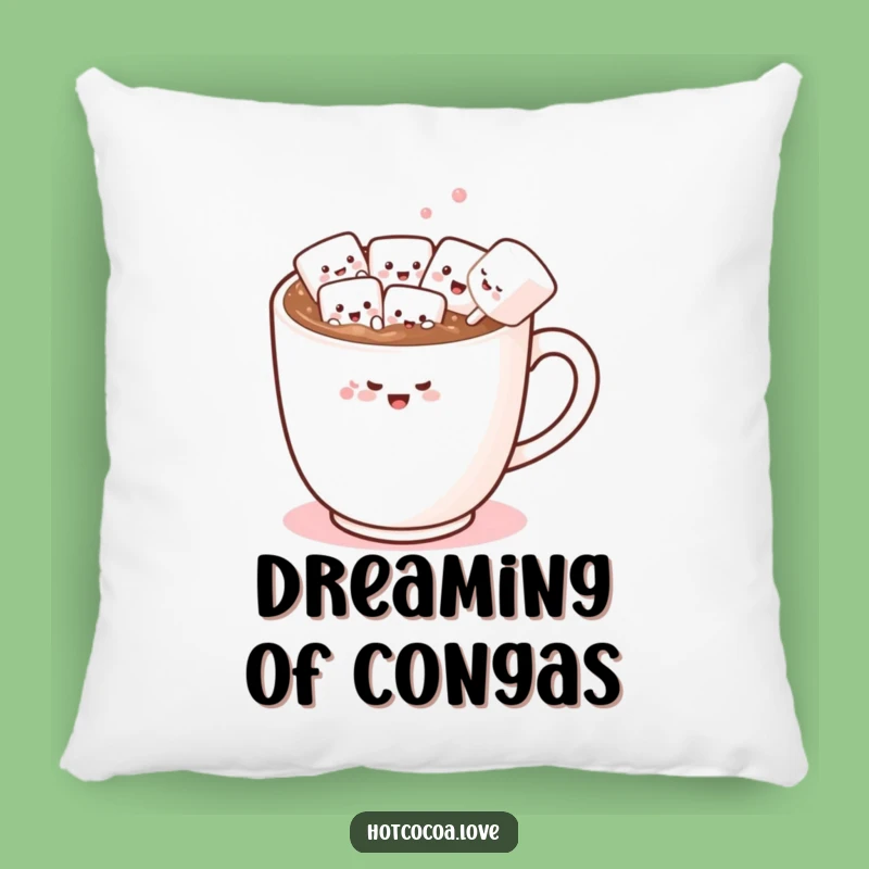 Funny Marshmallow Conga Line Pillow: Comfy & Humorous Decor Accent!