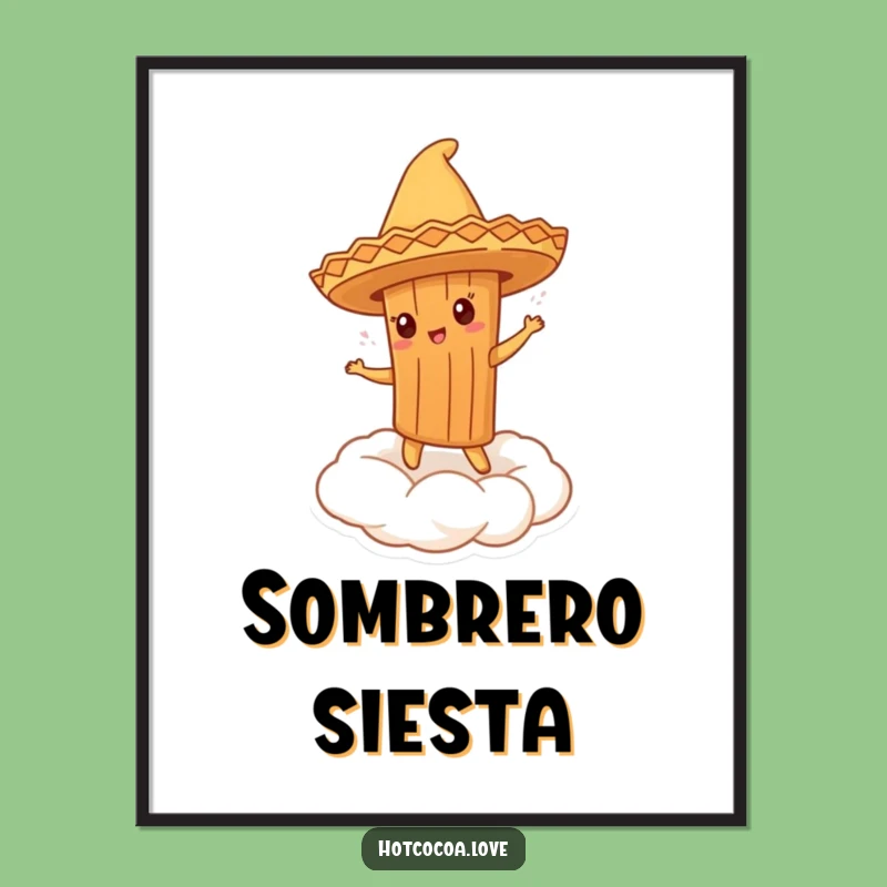 Funny Cinnamon Stick Sombrero Dancer Digital Art: Instant Fiesta Decor!