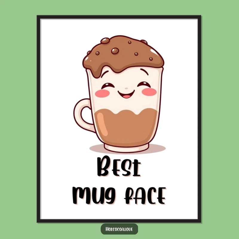 Funny Hot Chocolate Mug Digital Print - Hilarious Instant Wall Art Gift