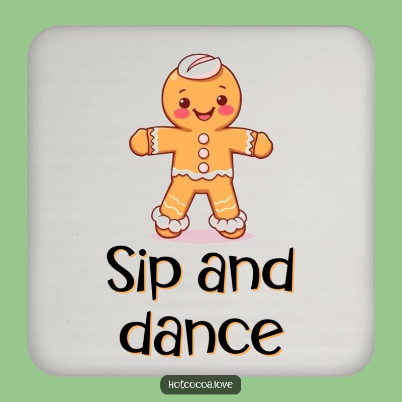 Funny Gingerbread Man Whipped Cream Legs Coasters: Protect Surfaces Sweetly!