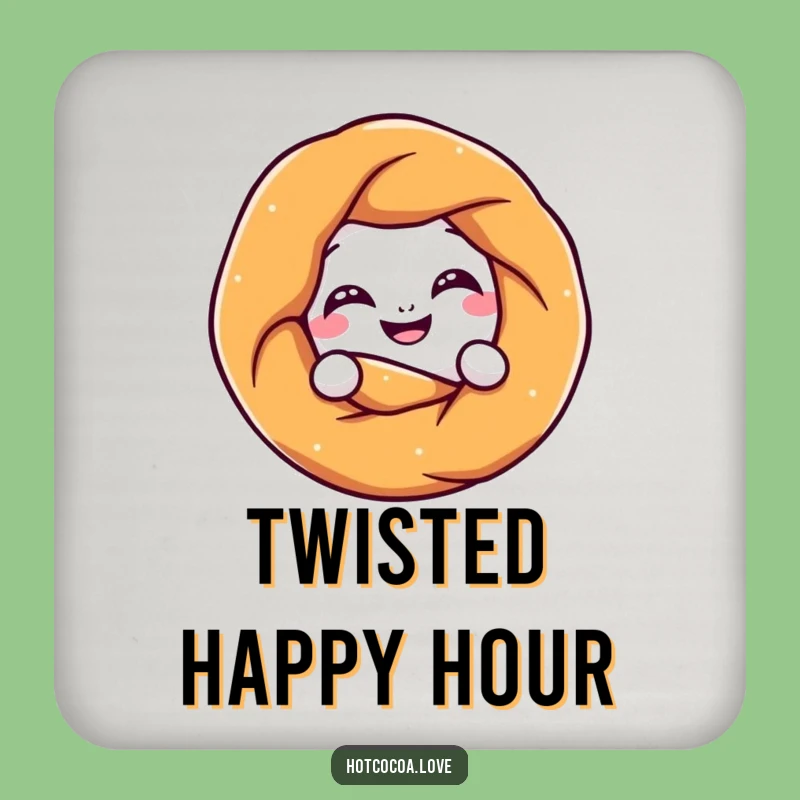 Funny Pretzel Knot Drink Coaster: Protect Surfaces with Twisted Charm