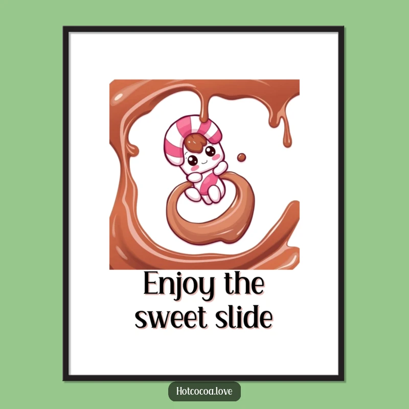 Funny Candy Cane Slide Poster: Bring Sweet Holiday Fun to Your Walls!