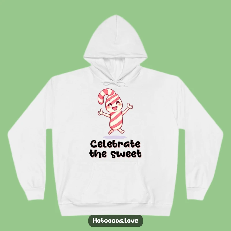 Cozy Funny Candy Cane Dance Hoodie - Festive Fun for Cold Days