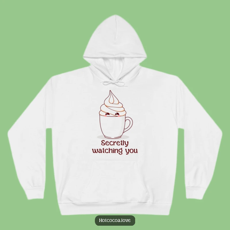 Funny Mischievous Whipped Cream Hoodie - Cozy Hiding Comfort