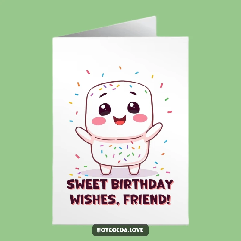 Free Printable Birthday Card: Marshmallow Juggler, Sweet Downloadable Gift for Fun