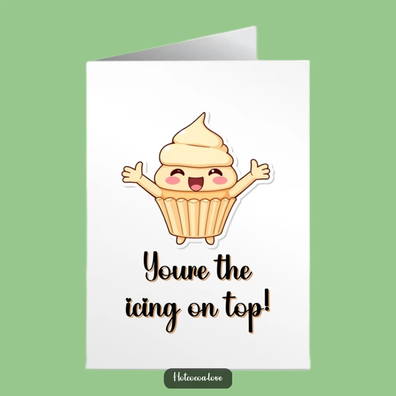 Free Printable Congrats Card: Happy Cupcake, Wide Embrace, Easy Downloadable Greeting