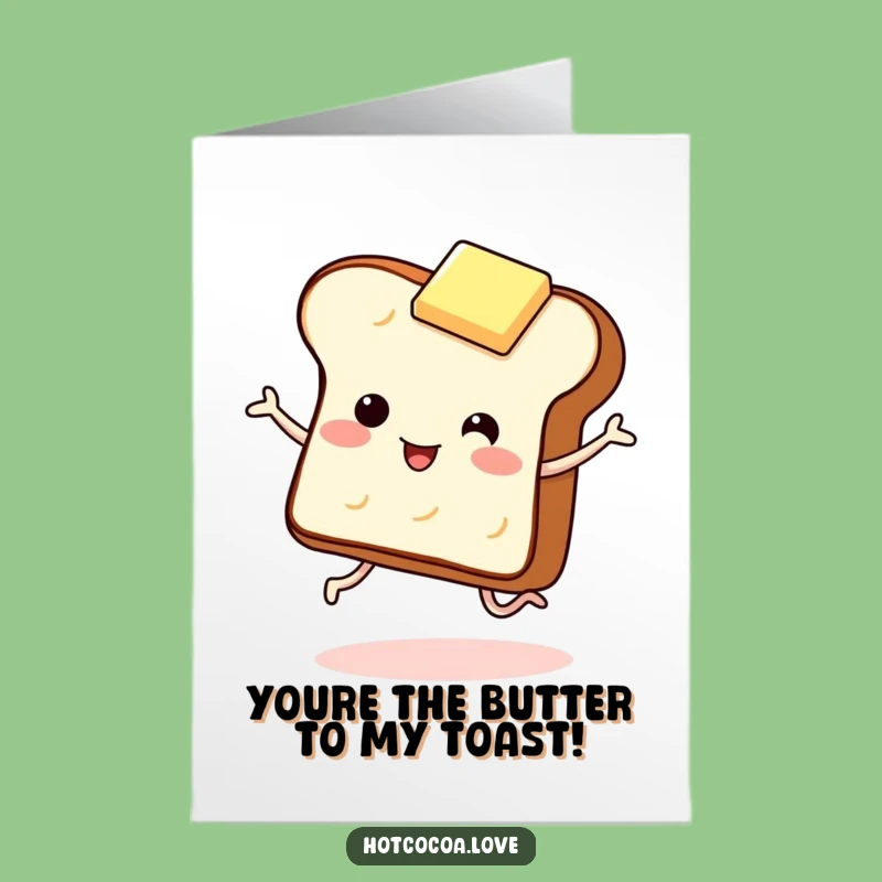 Free Printable Congratulations Card: Toast and Butter Dance Funny Downloadable Gift