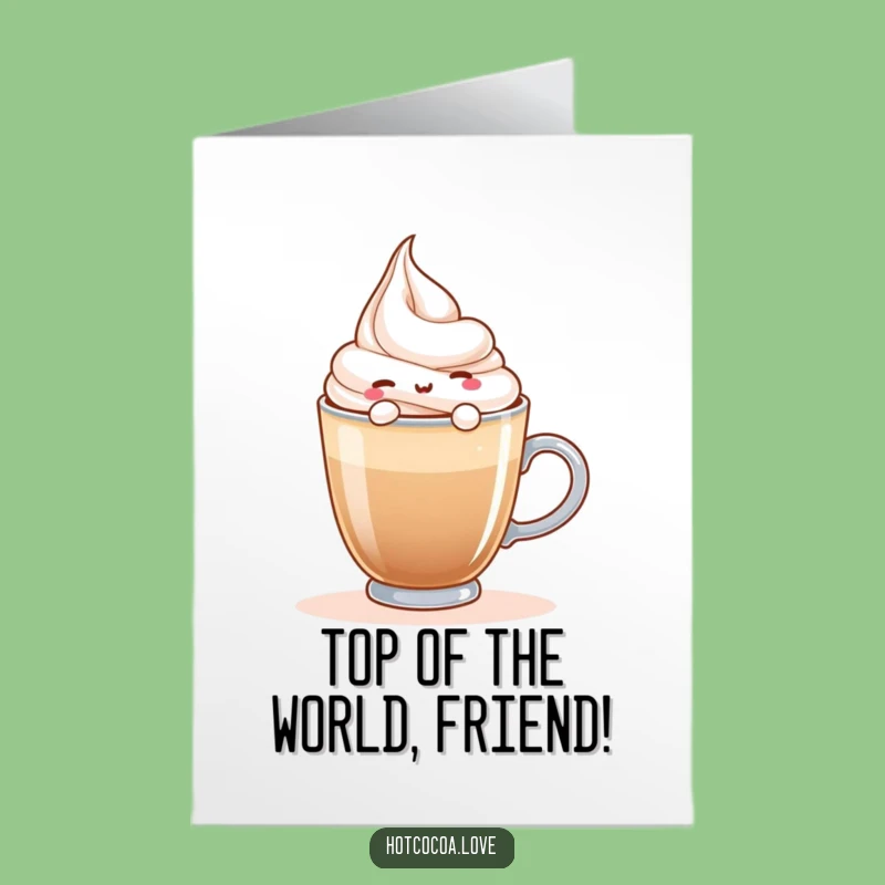 Free Printable Congrats Card: Whipped Cream Floating Funny Downloadable Gift