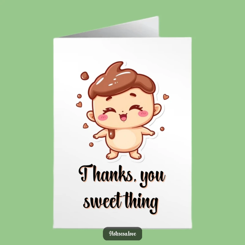 Free Printable Thank You Card: Hot Cocoa's Grateful Wink - Downloadable Appreciation!