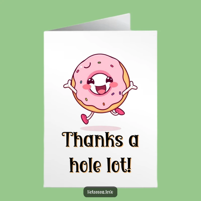 Hilarious Free Printable Thank You Doughnut Card - Jumping Joy Downloadable