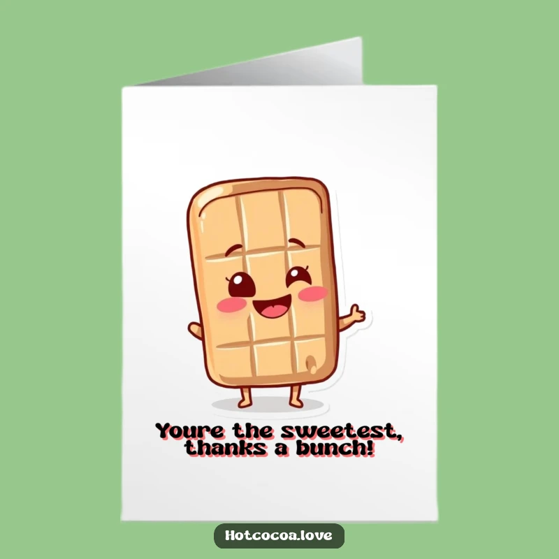 Free Printable Chocolate Bar Thank You Card- Wiggle of Gratitude Funny Downloadable Gift