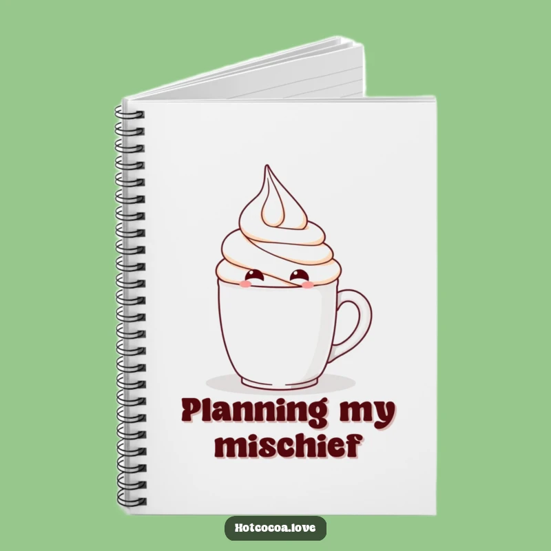 Funny Mischievous Whipped Cream Notebook - Hiding Jotter
