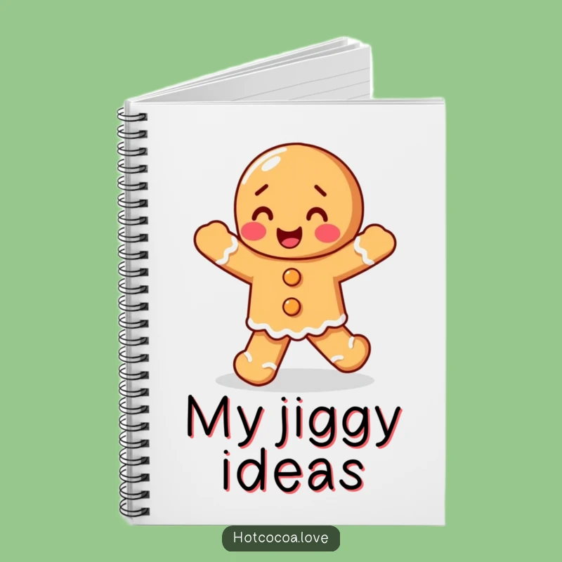 Funny Gingerbread Jig Notebook: Jot Down Festive Ideas with a Smile