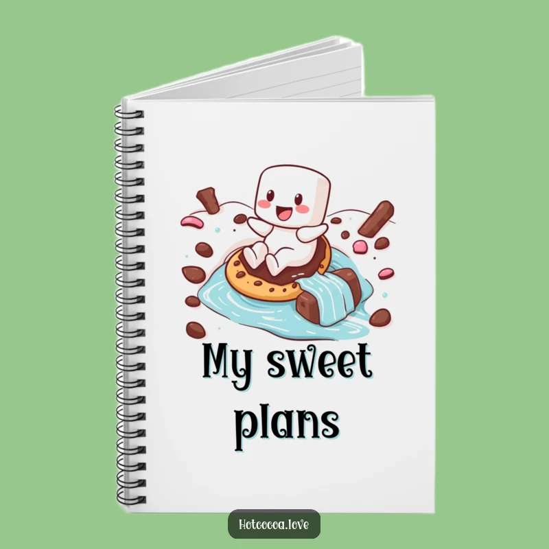 Funny Marshmallow Hot Chocolate Notebook: Journal Your Sweet Ideas Gift
