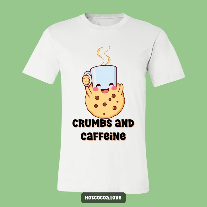 Funny Cookie Celebration T-Shirt: Smiling Character, Steaming Joy