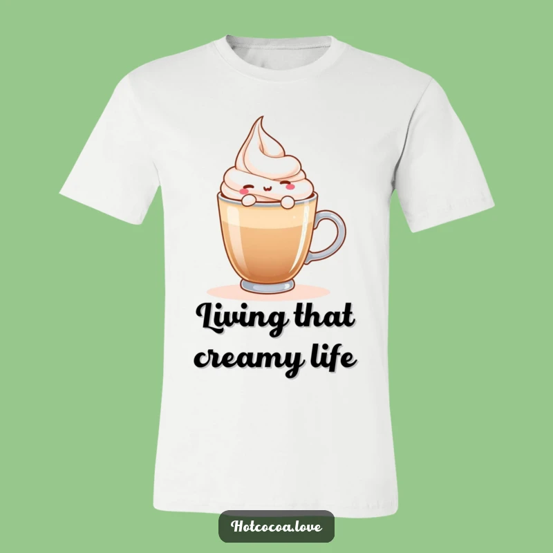 Funny Whipped Cream Float T-Shirt: Wear Your Happiness with This Cozy Tee!