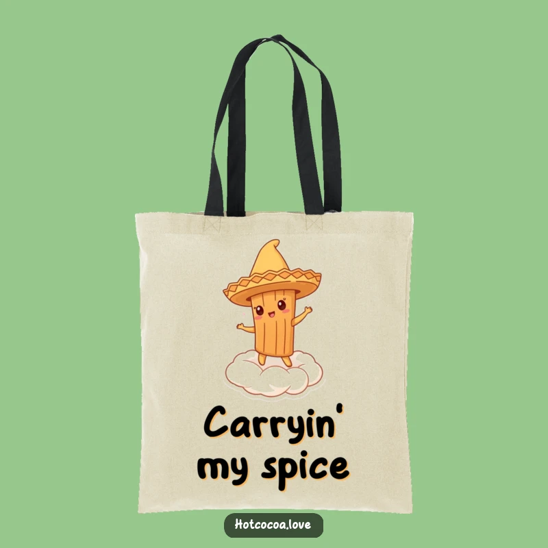 Funny Cinnamon Stick Sombrero Dancer Tote: Carry Your Fiesta!