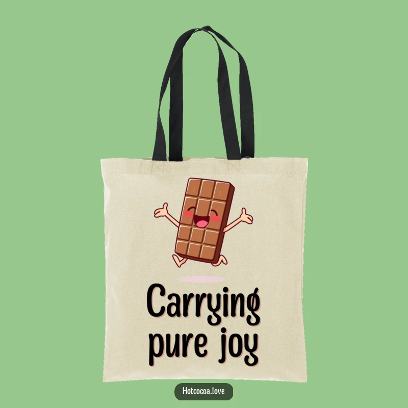 Funny Jolly Chocolate Bar Tote Bag - Jumping Joy Carry-All