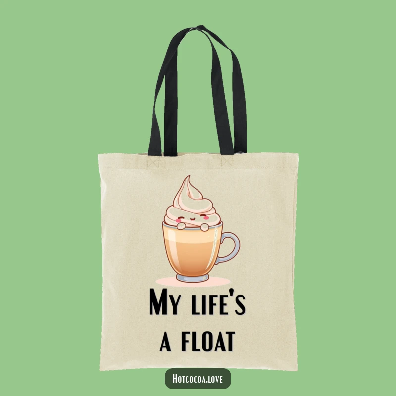 Funny Whipped Cream Float Tote Bag: Carry Your Cozy Vibes Everywhere!